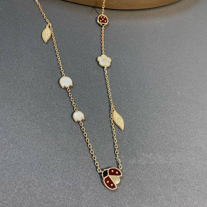 [GALE] GLÜCKSFRÜHLINGS-GOLDKETTE MIT 15 MOTIVEN
