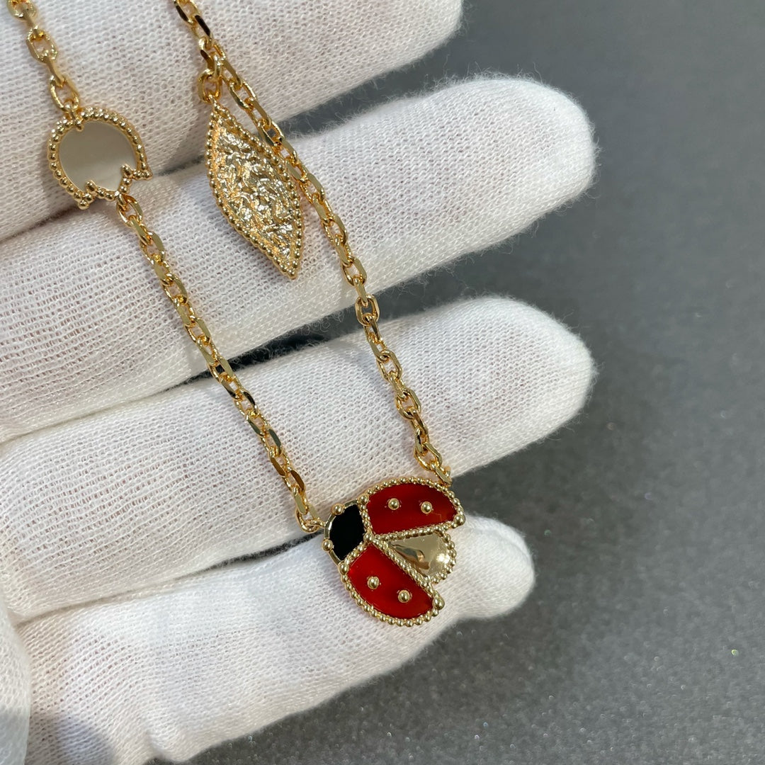 [GALE] GLÜCKSFRÜHLINGS-GOLDKETTE MIT 15 MOTIVEN