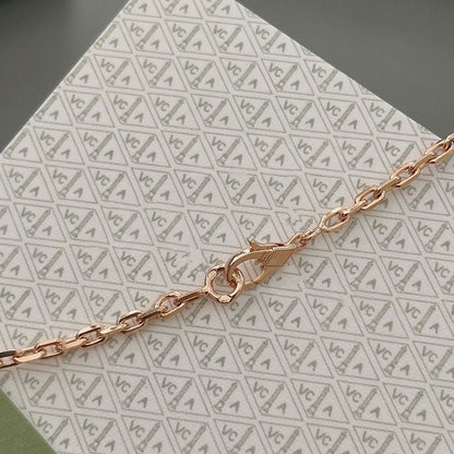 [GALE] GLÜCKSFRÜHLINGS-KETTE MIT 15 MOTIVEN IN ROSÉGOLD