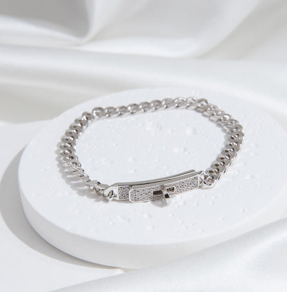 [GALE]KELLY CHAIN ​​SILBER-DIAMANT-ARMBAND