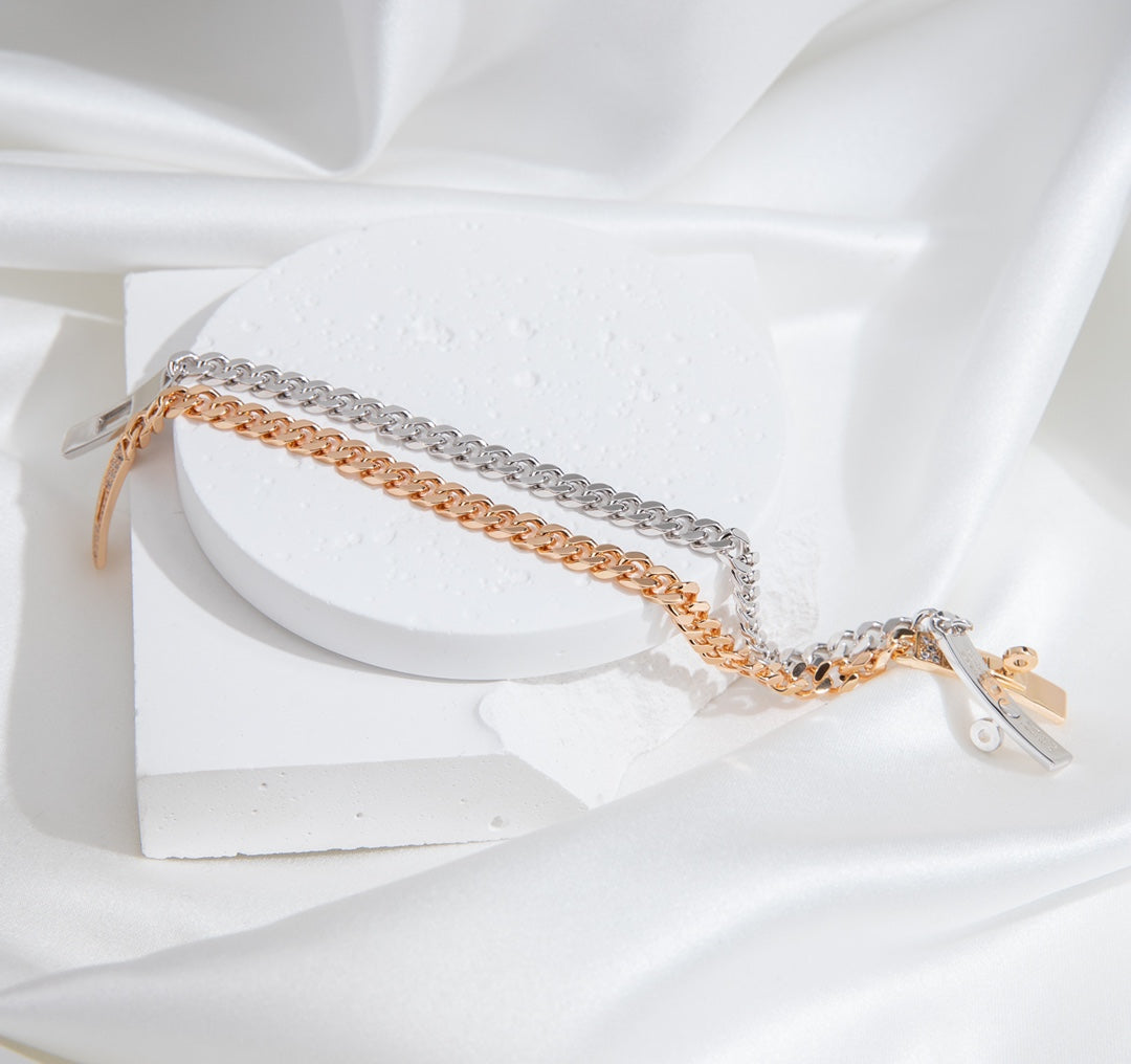 [GALE]KELLY CHAIN ​​SILBER-DIAMANT-ARMBAND