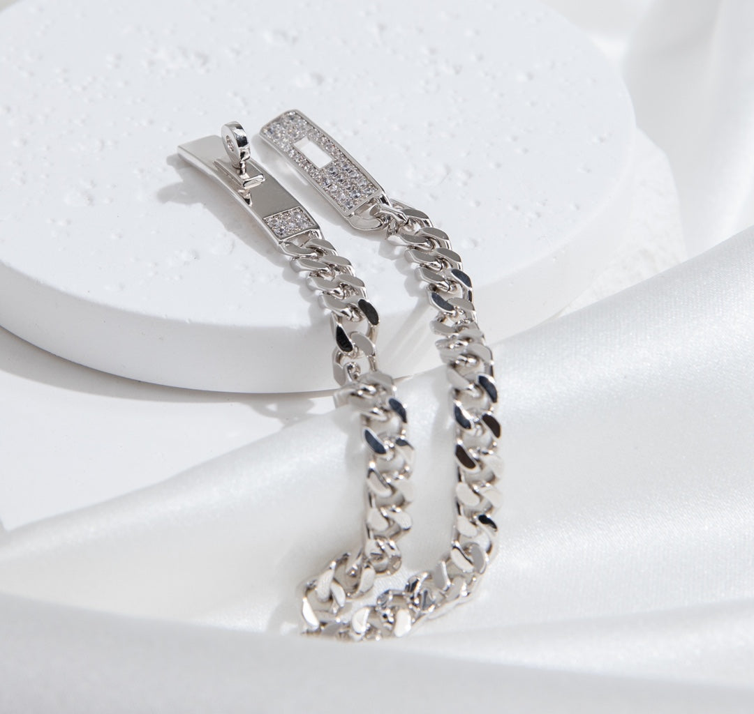[GALE]KELLY CHAIN ​​SILBER-DIAMANT-ARMBAND