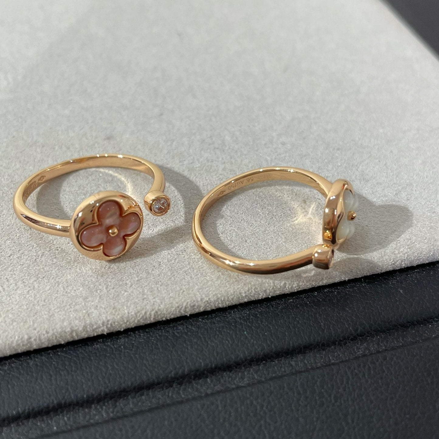[GALE]SUN 1 DIAMOND PINK MOP RING