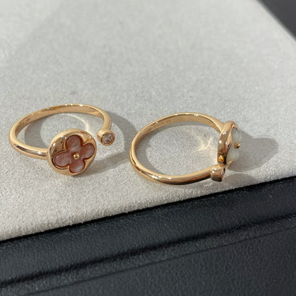 [GALE]SUN 1 DIAMOND PINK MOP RING