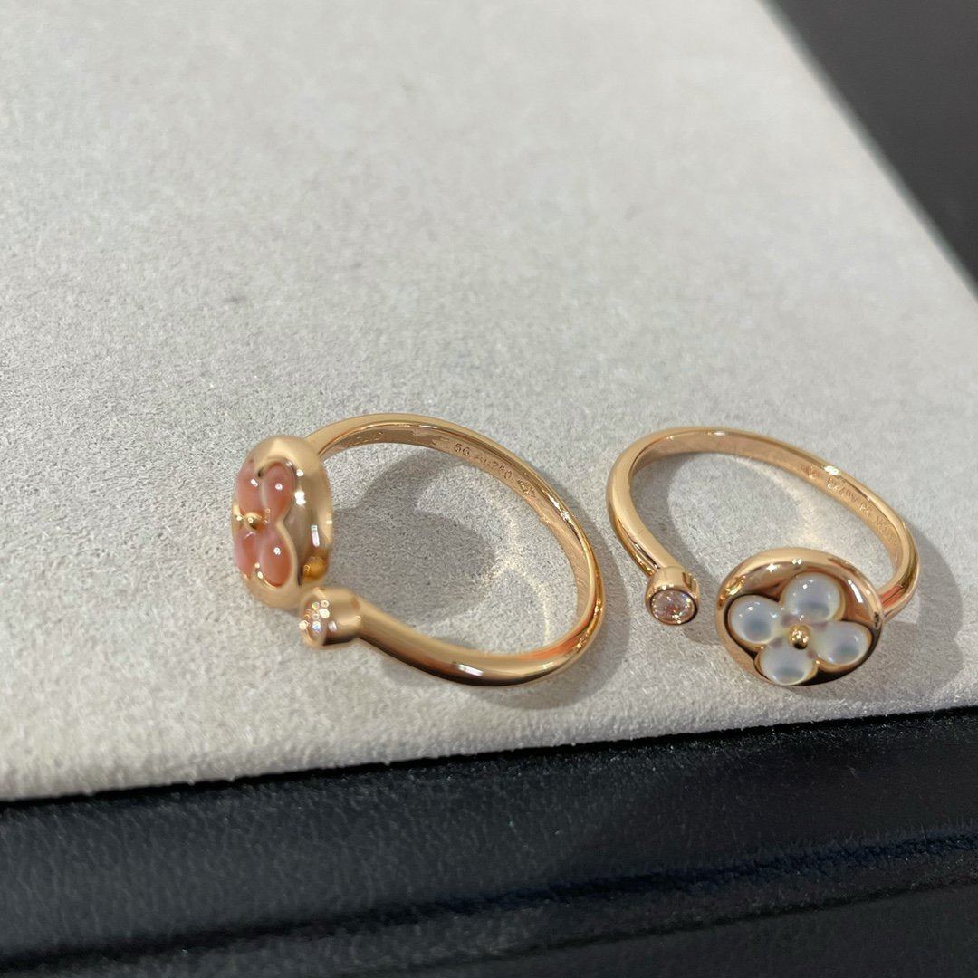 [GALE]SUN 1 DIAMOND PINK MOP RING