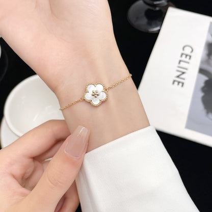 [GALE] GLÜCKSFRÜHLINGS-ARMBAND IN ROSÉGOLD MIT MOP-MOP-SCHILD