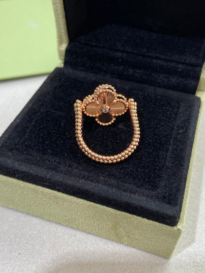 [GALE]CLOVER RIVERSIBLE ROSÉGOLDRING 