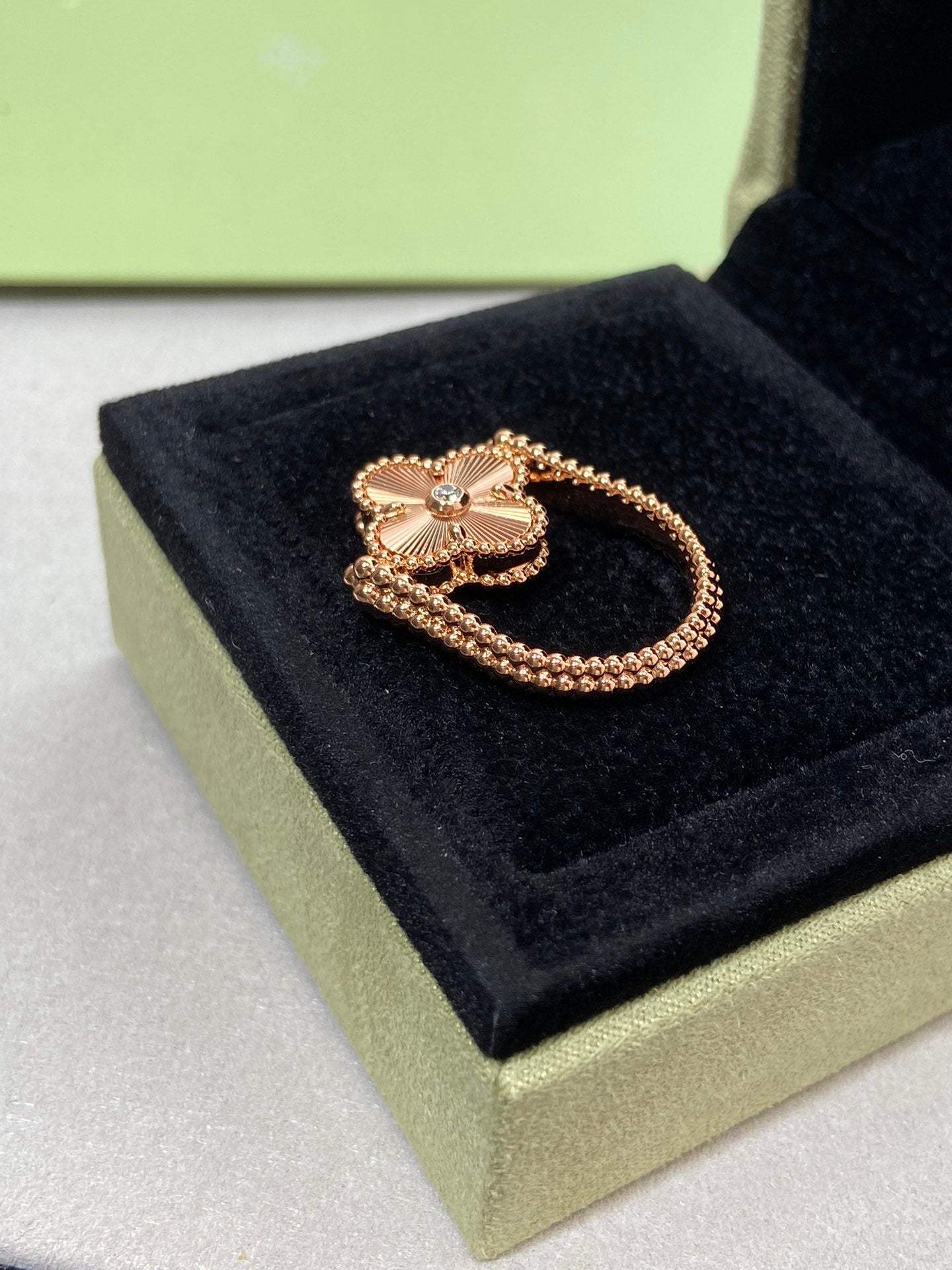 [GALE]CLOVER RIVERSIBLE ROSÉGOLDRING 