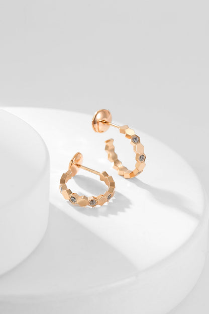[GALE]BEE LOVE DIAMOND HOOP EARRINGS