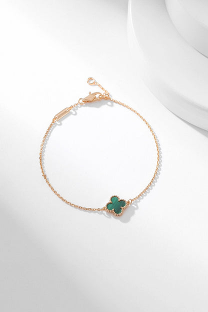 [GALE] Kleeblatt-Armband, Malachit, 1 Motiv