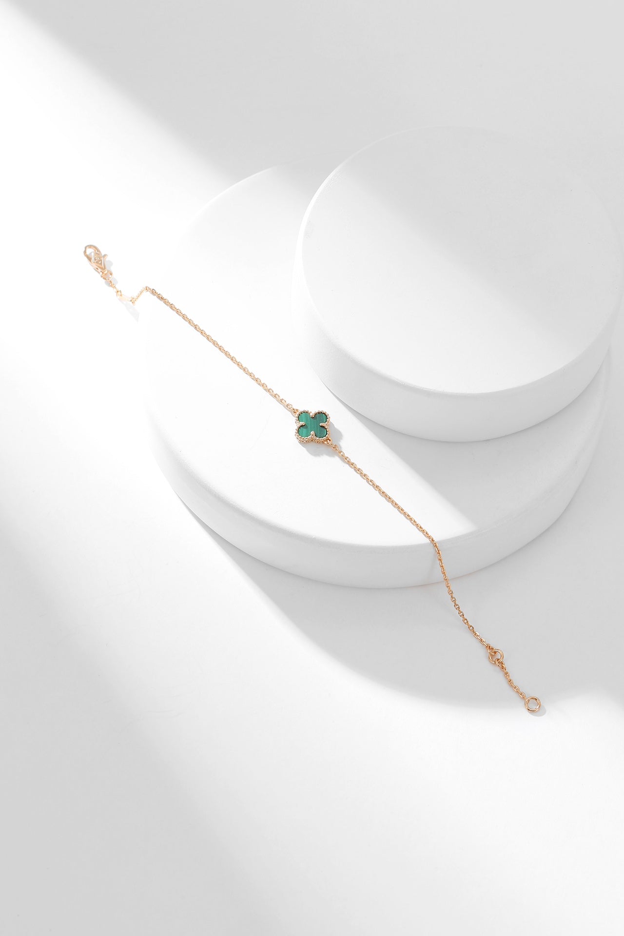 [GALE] Kleeblatt-Armband, Malachit, 1 Motiv