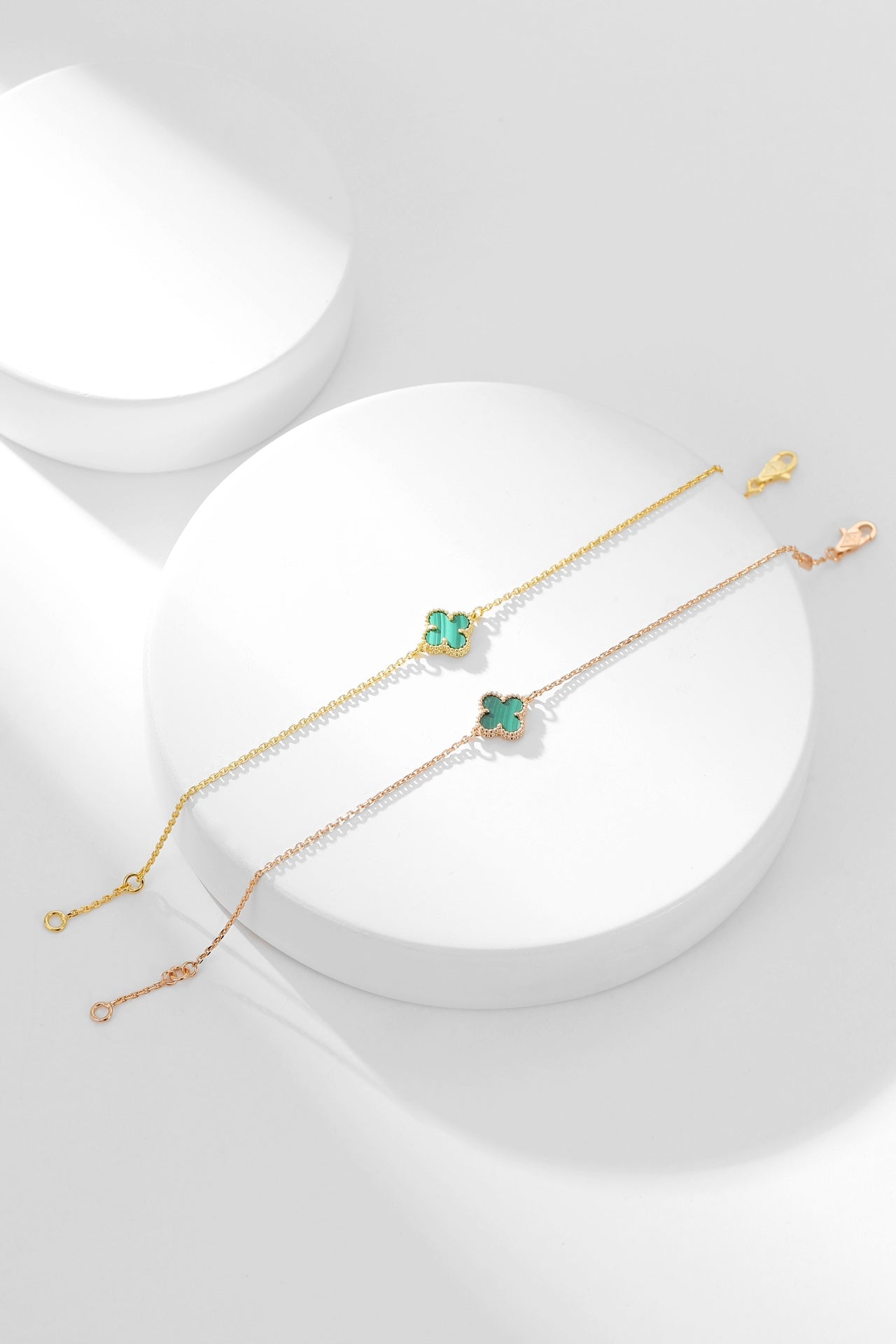 [GALE] Kleeblatt-Armband, Malachit, 1 Motiv