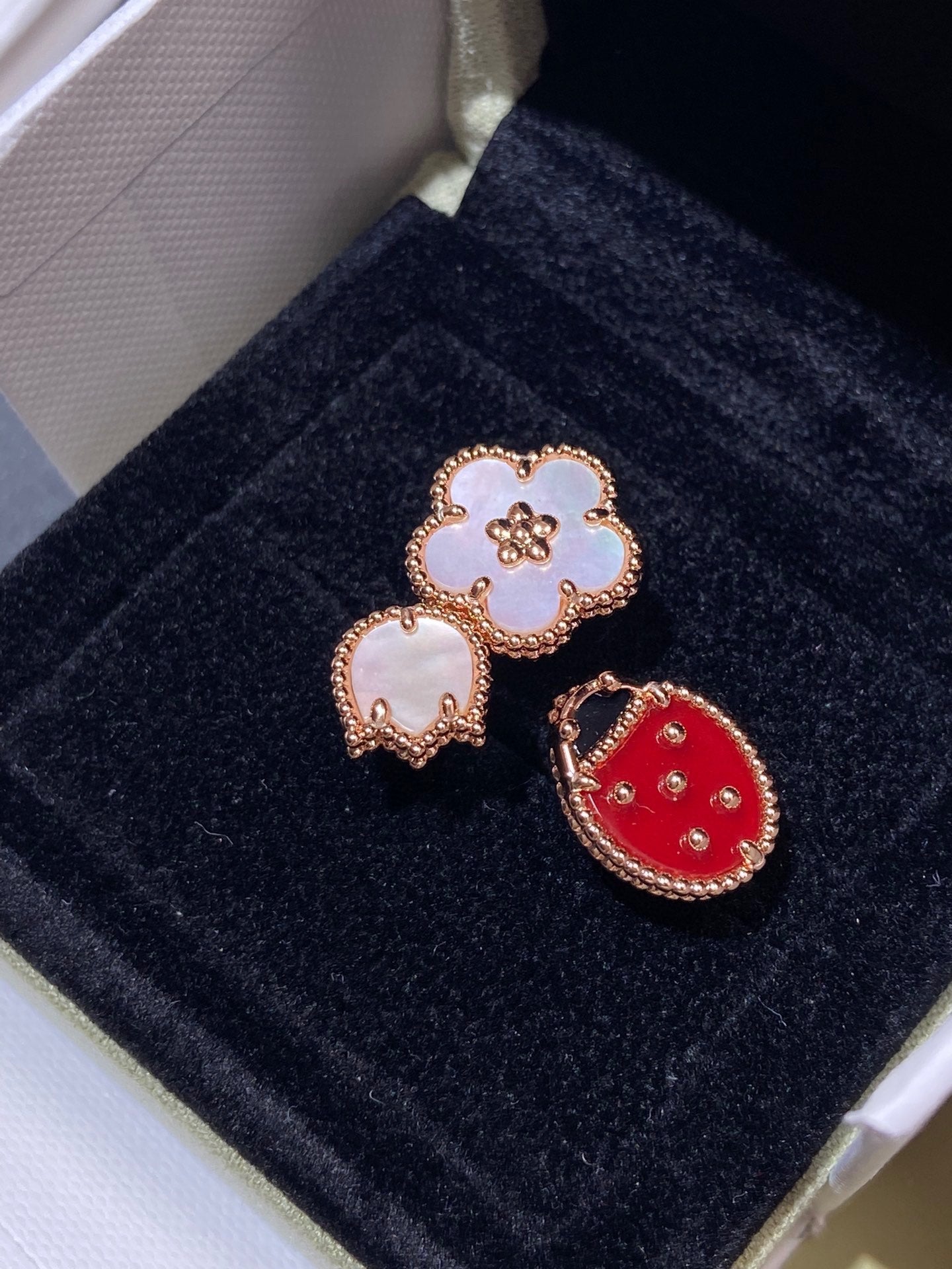 [GALE]LUCKY 3 MOTIF ROSE GOLD RING