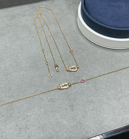 [GALE]FORCE 10 DIAMANTEN ROSÉGOLD-KETTE