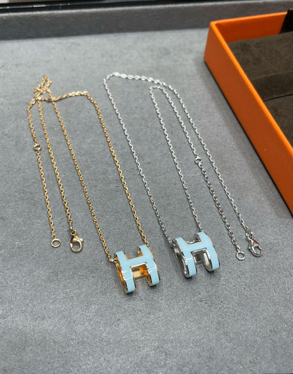 [GALE]POP H スカイブルー ネックレス
