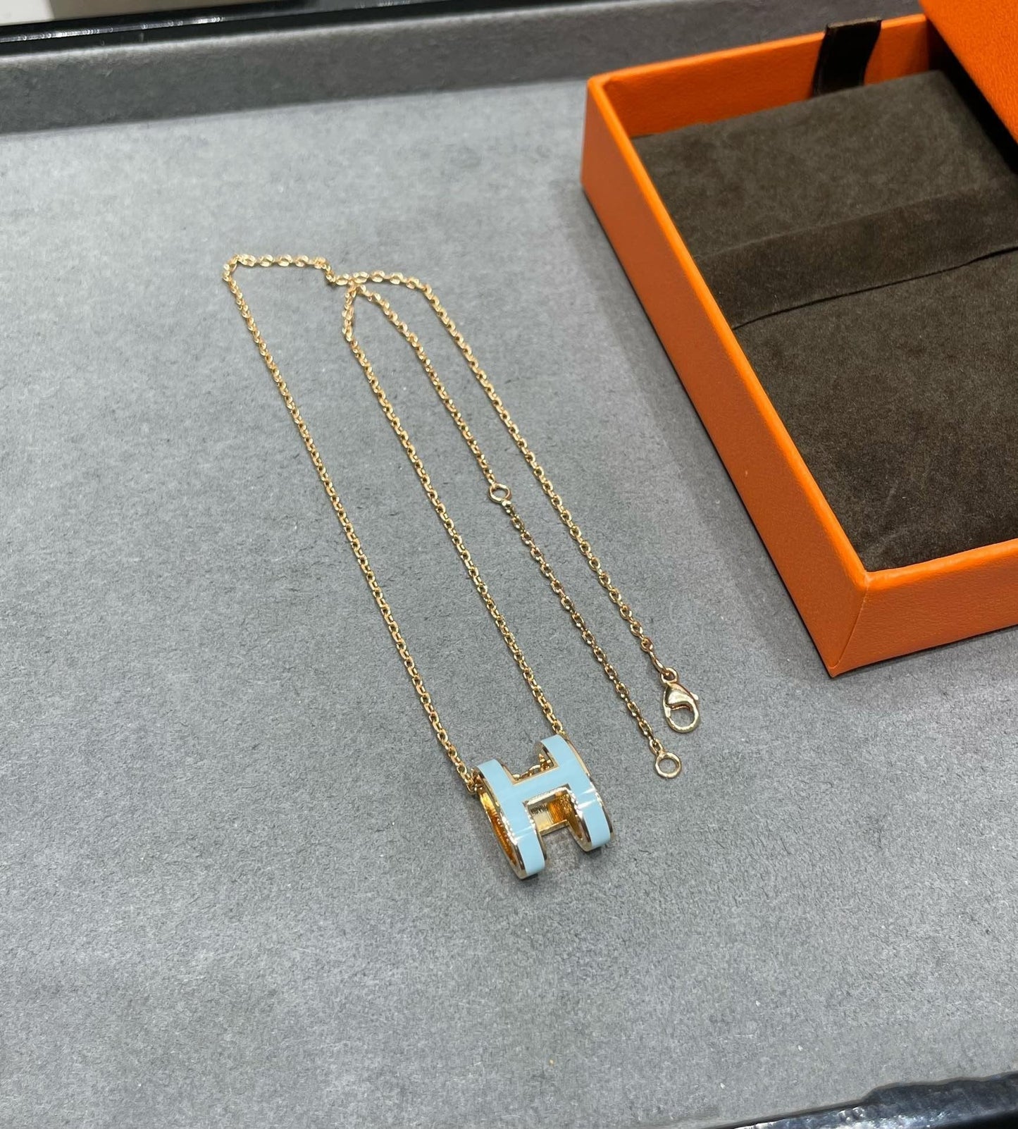 [GALE]POP H スカイブルー ネックレス