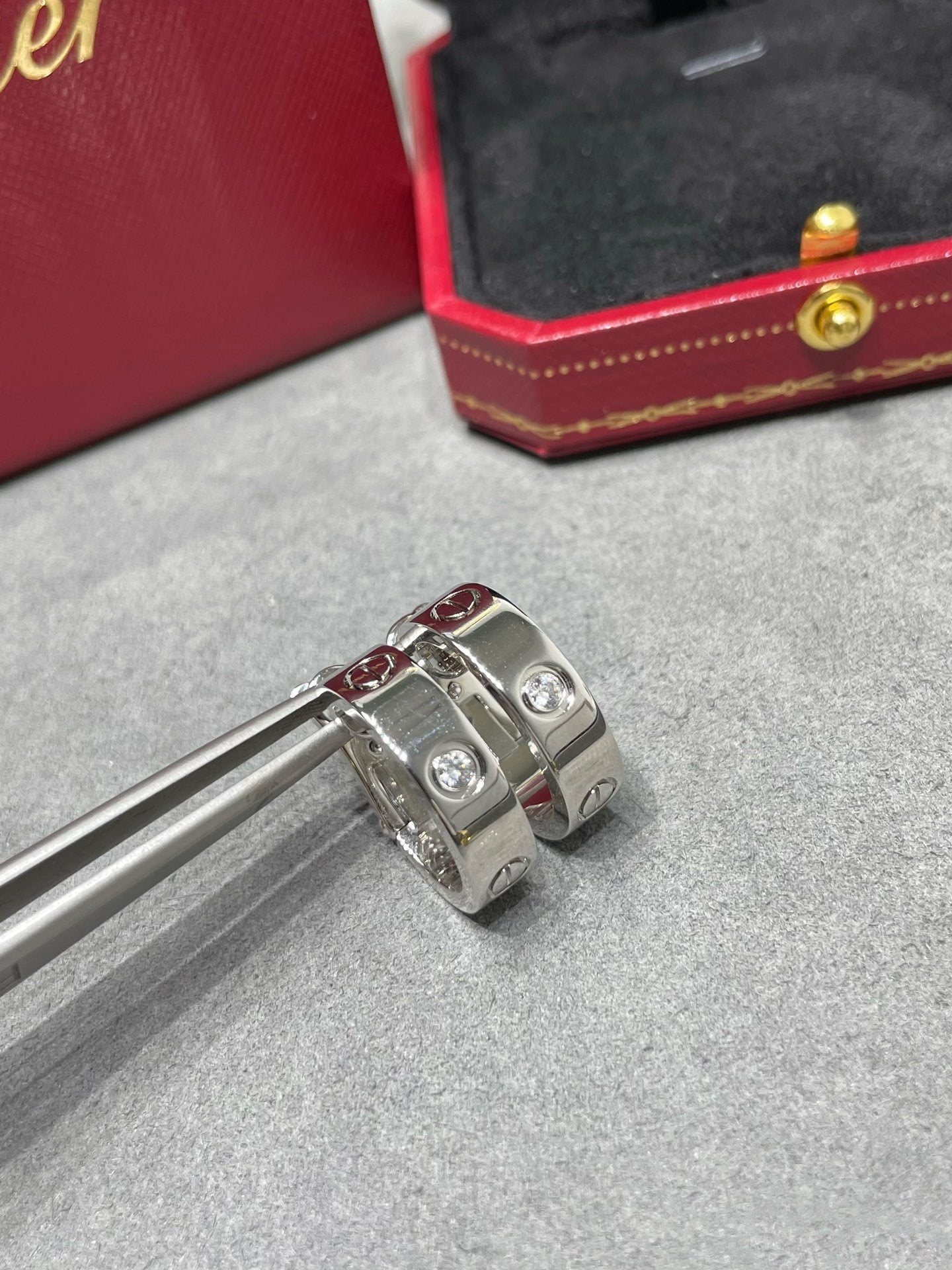 [GALE]LOVE 5.5MM 1 DIAMOND EARRINGS