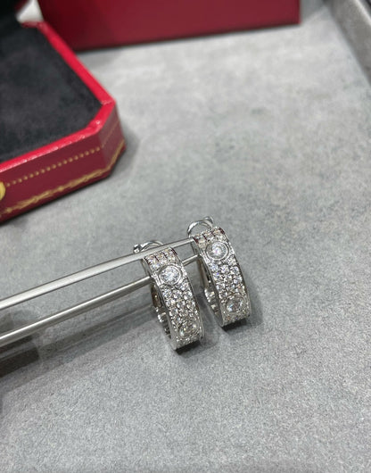 [GALE]LOVE 5.5mm ダイヤモンドパヴェイヤリング