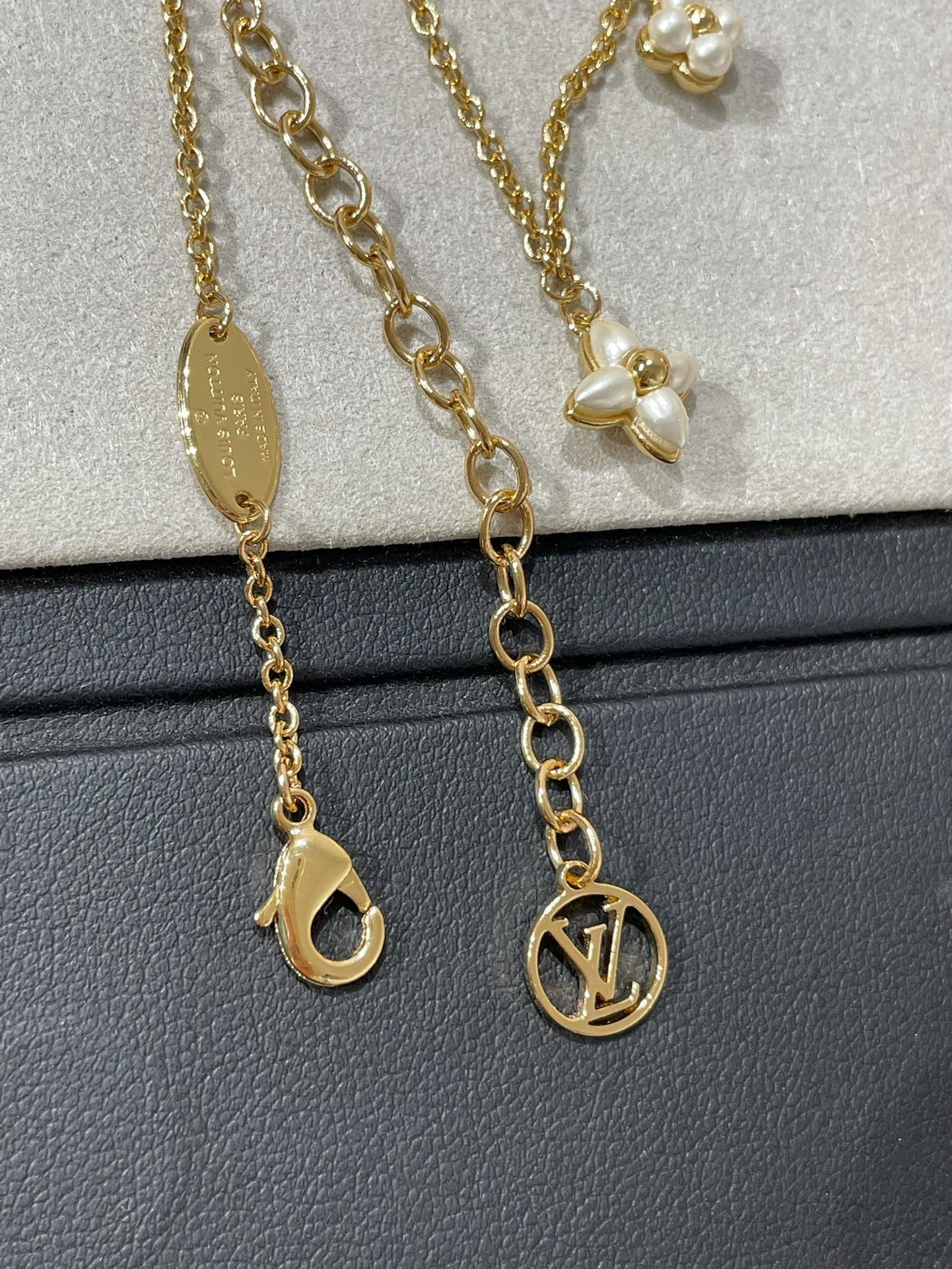 [GALE]FLOWERGRAM GOLD MOP DOPPELREIHEN-KETTE