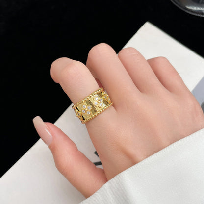 [GALE]PERLEE DIAMANT GROSSER RING 