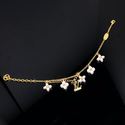 [GALE]LOGO 6 MOTIF STAR AND SUN GOLD BRACELET
