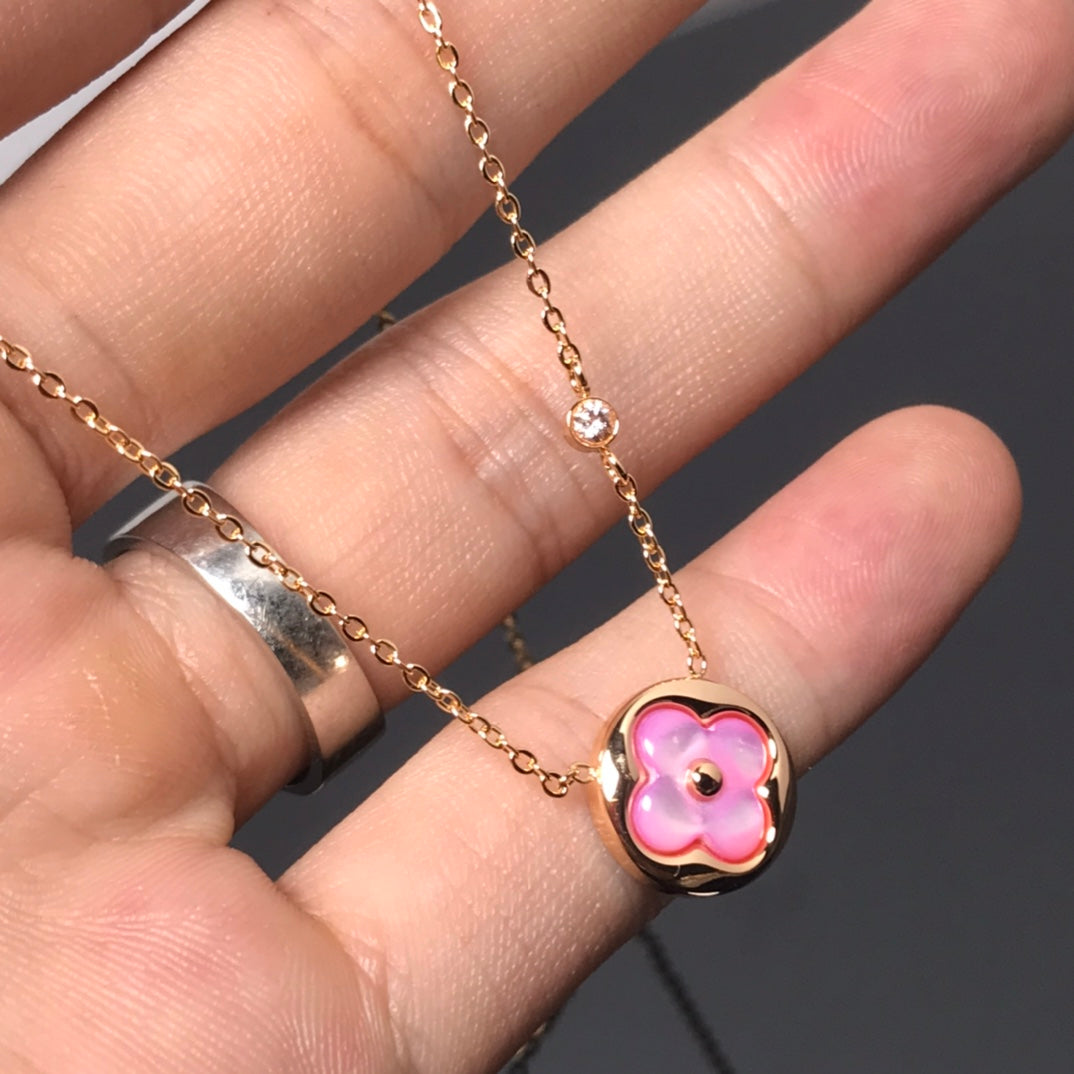 [GALE]COLOR BLOSSOM PINK MOP SUN GOLD KETTE