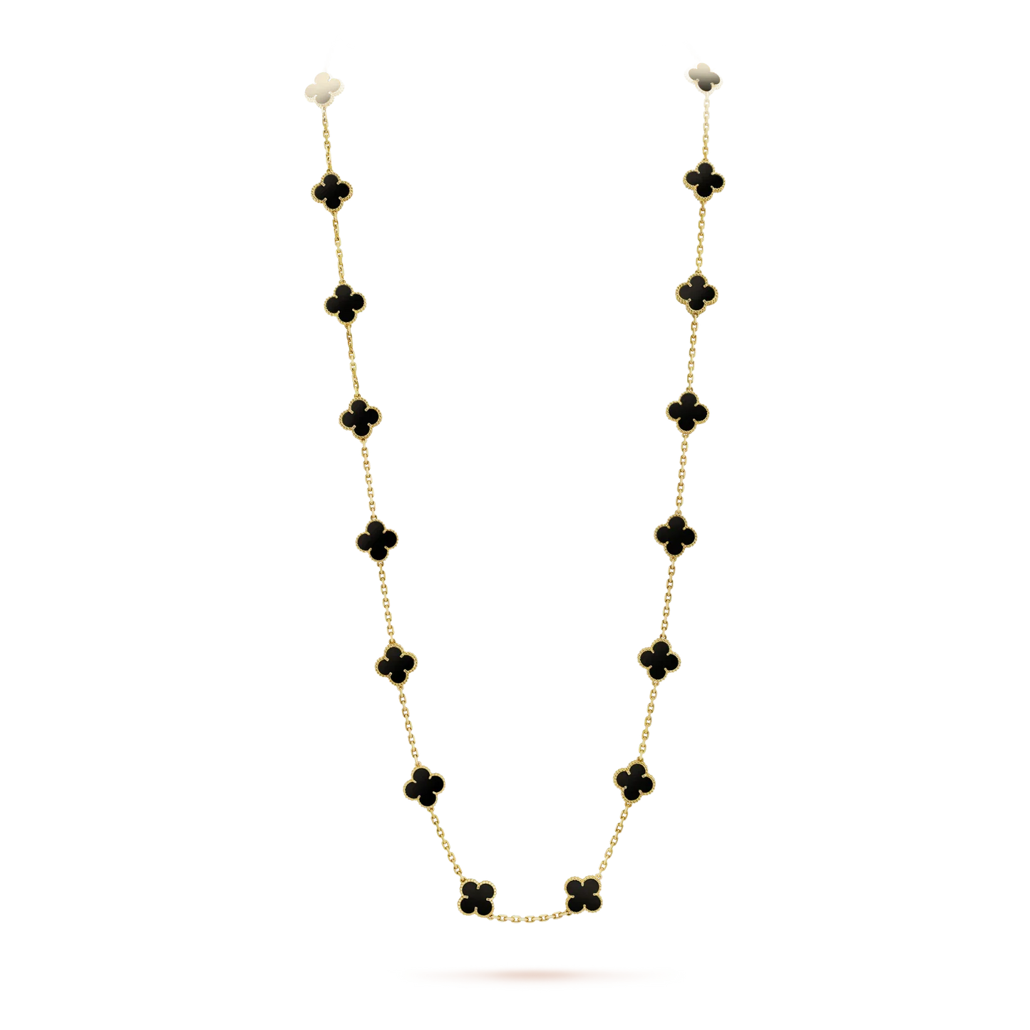[GALE]CLOVER 20 MOTIFS ONYX HALSKETTE