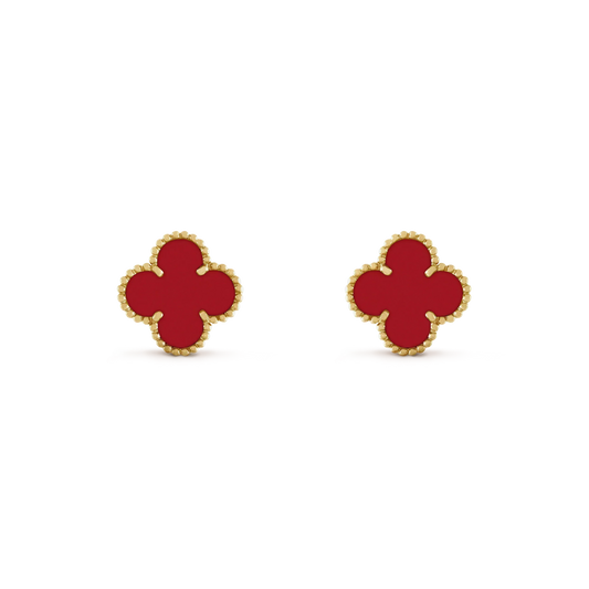 [GALE]CLOVER MINI 9.5MM CARNELIAN EARRINGS