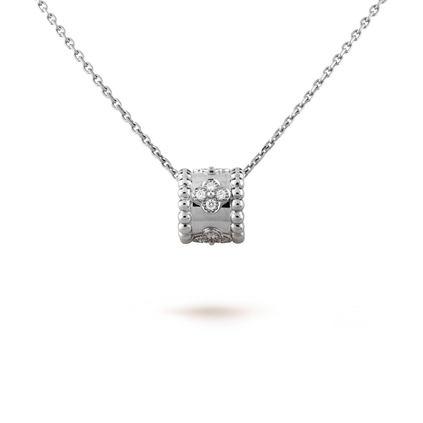 [GALE]PERLEE PEDANT SIVLER DIAMANT-KETTE 