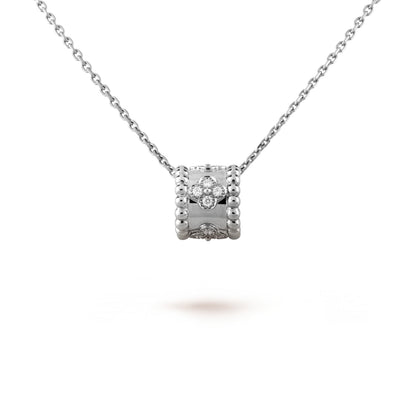 [GALE]PERLEE PEDANT SIVLER DIAMANT-KETTE 
