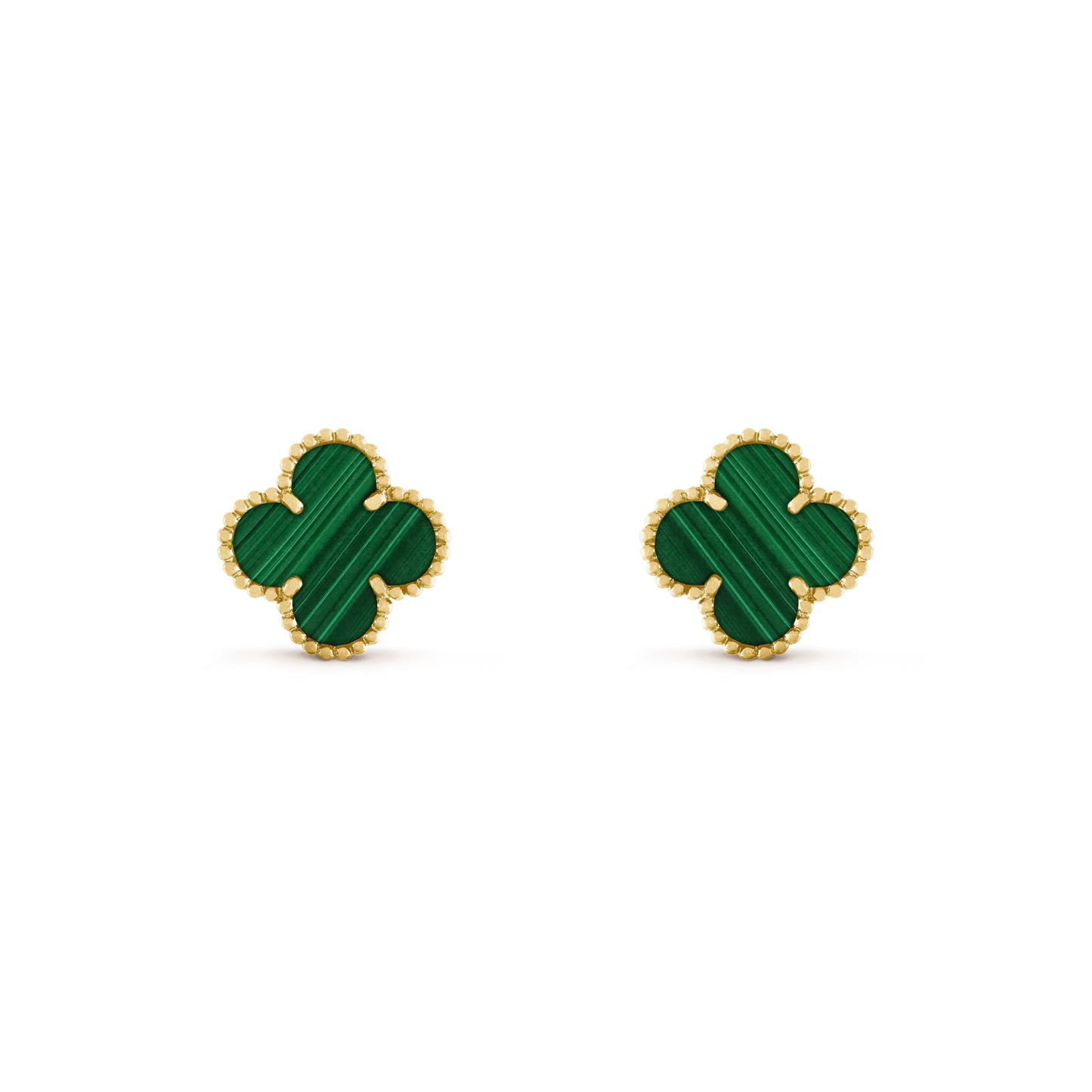 [GALE]CLOVER MEDIUM 1 MOTIFS MALACHITE OHRRINGE