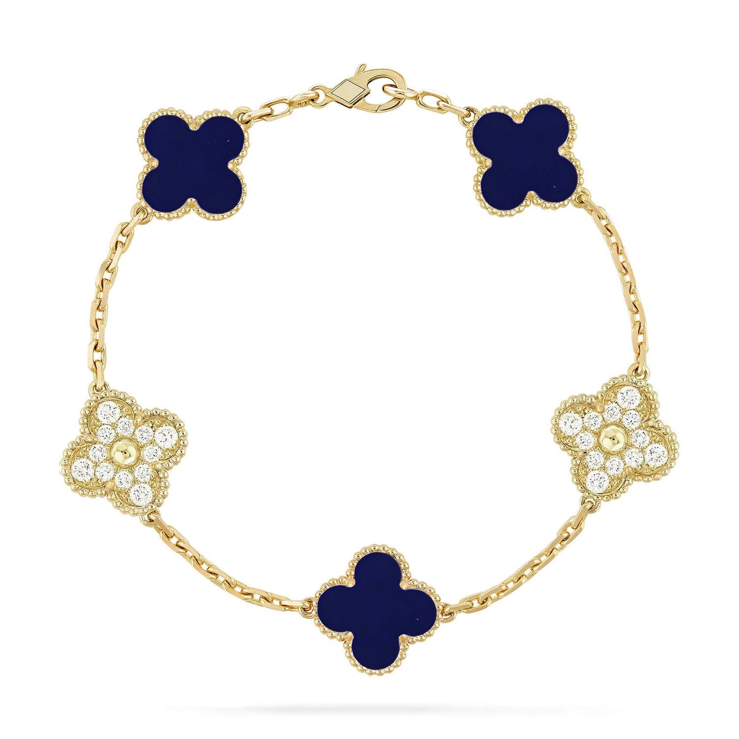 [GALE]CLOVER 5 MOTIF LAPIS LAZULI BRACELET COLLECTION