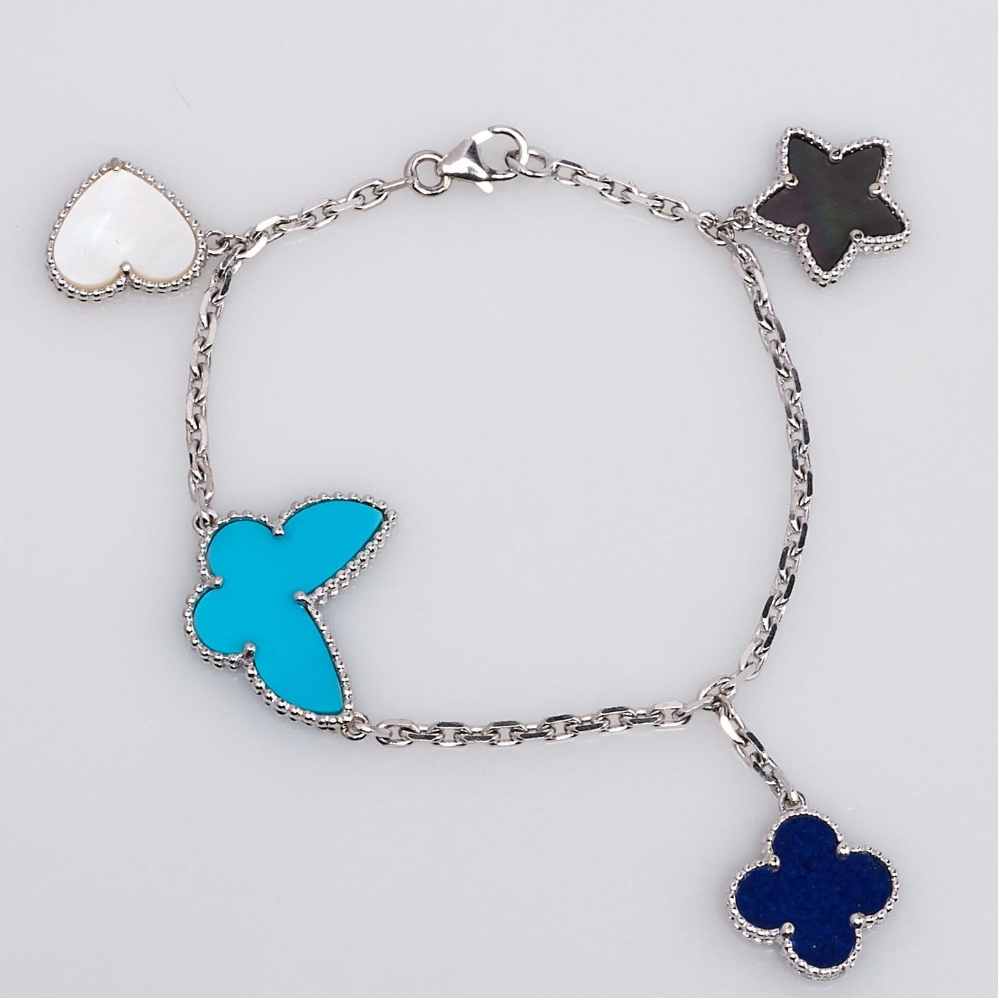 [GALE]LUCKY SPRING SILVER BRACELET 4 MOTIF