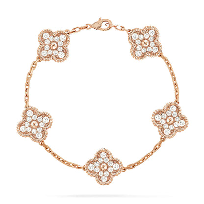 [GALE] CLOVER 5 MOTIF FULL DIAMOND BRACELET COLLECTION