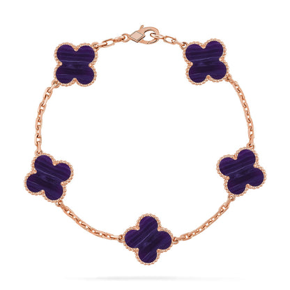 [GALE]CLOVER 5 MOTIF PURPLE STRIPES BRACELET COLLECTION
