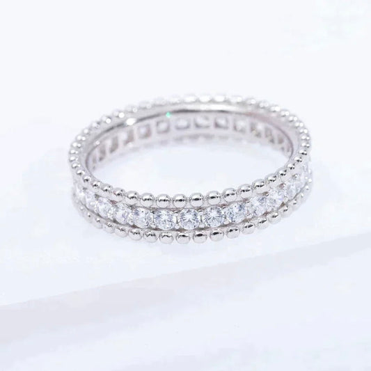 [GALE]PERLEE DIAMOND SILVER RING