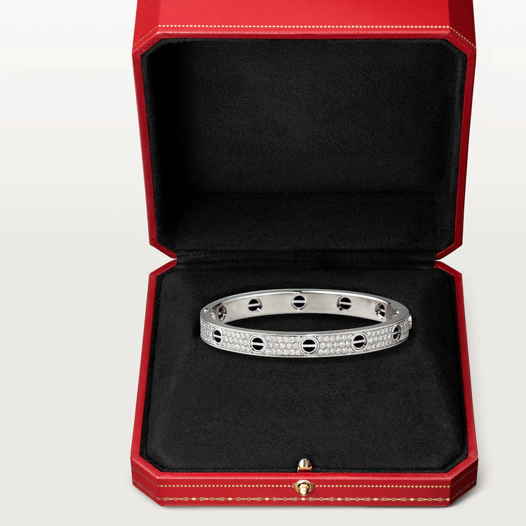 [GALE]LOVE BRACELET 6.1MM DIAMOND-PAVED CERAMIC