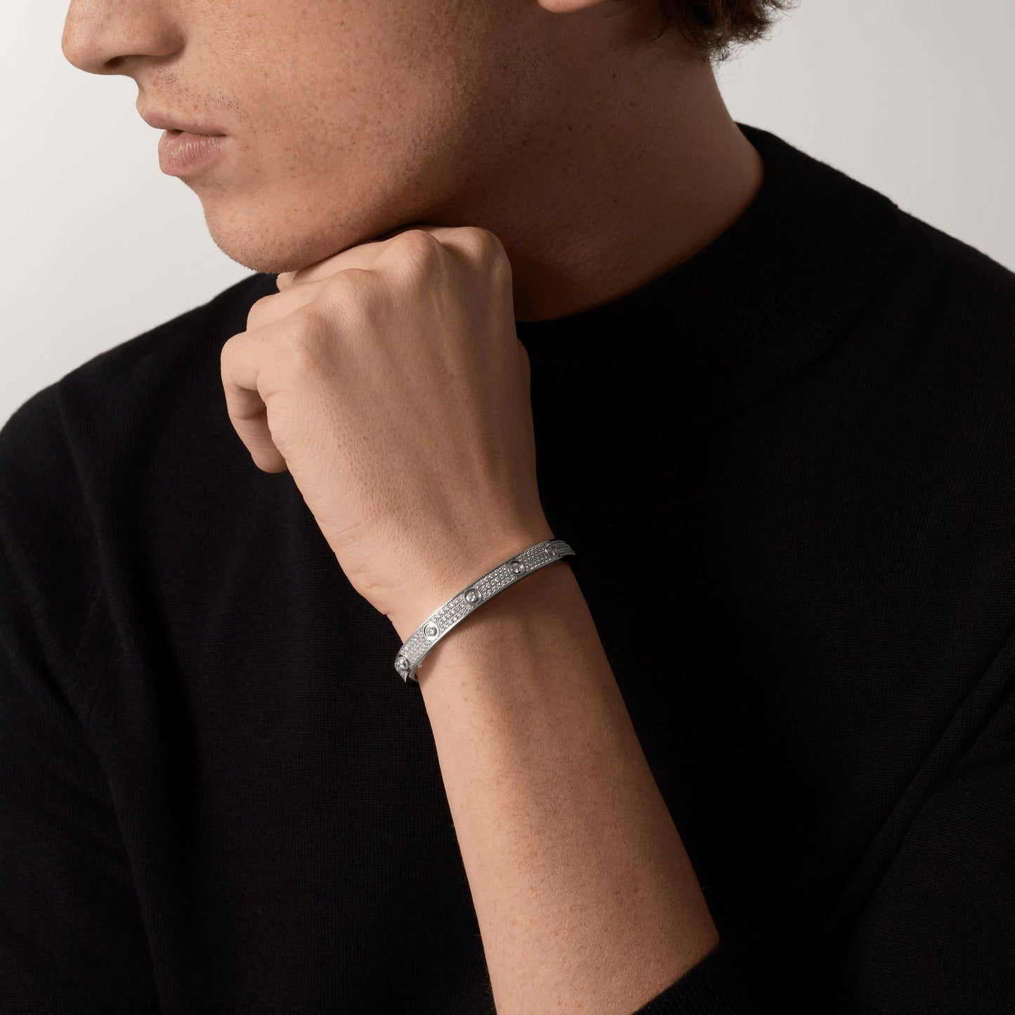 [GALE] LOVE ARMBAND 6,1 MM DIAMANT-PAVED 10 GROSSE DIAMANTEN