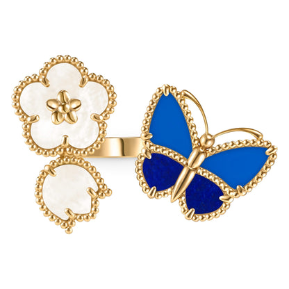[GALE]LUCKY SPRING BUTTERFLY OPEN-FACE RINGS