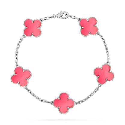 [GALE] CLOVER 5 MOTIFS  PINK MOP BRACELET COLLECTION