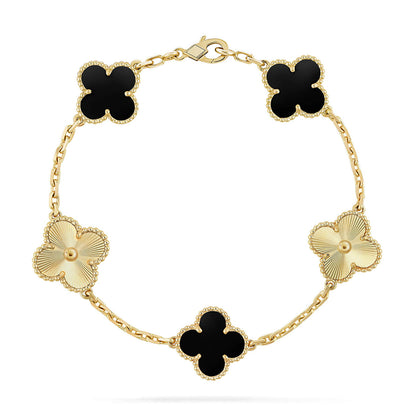[GALE] CLOVER 5 MOTIF ONYXS BRACELET COLLECTION
