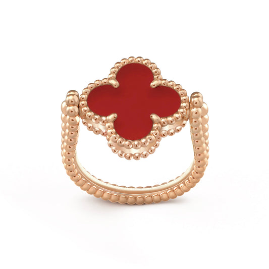 [GALE]CLOVER RIVERSIBLE PINK GOLD RING