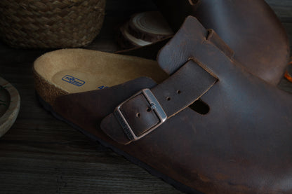 Boston Soft Footbed Dark Brown Oiled Leather
