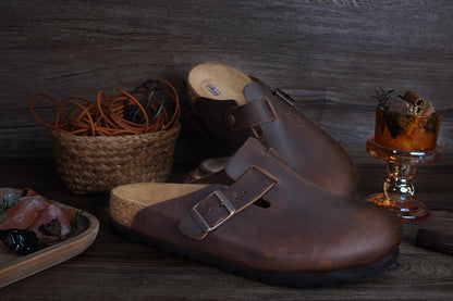 Boston Soft Footbed Dark Brown Oiled Leather