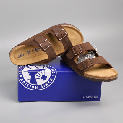 Arizona Soft Footbed Mocha Brown Waxed Leather