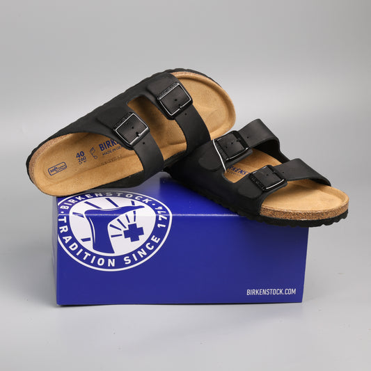 Arizona Soft Footbed Black Waxed Leather