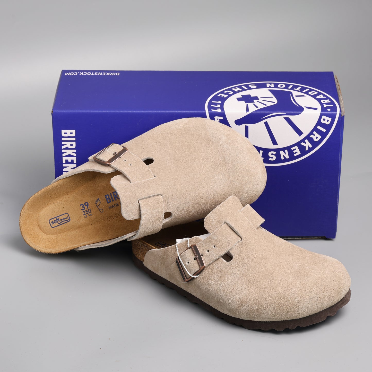 Boston Soft Footbed Taupe Suede