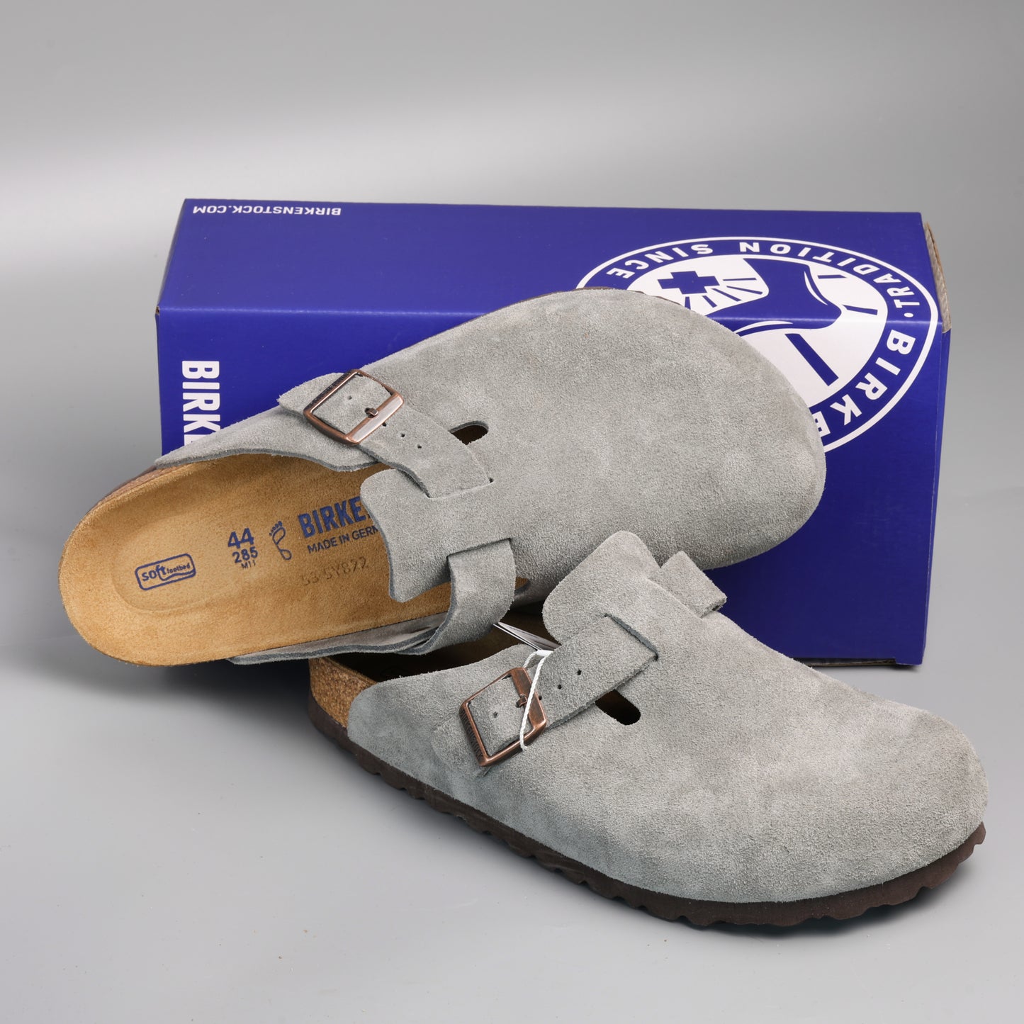 Boston Soft Footbed Gray Suede