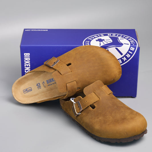 Boston Soft Footbed Cognac Oiled Leather