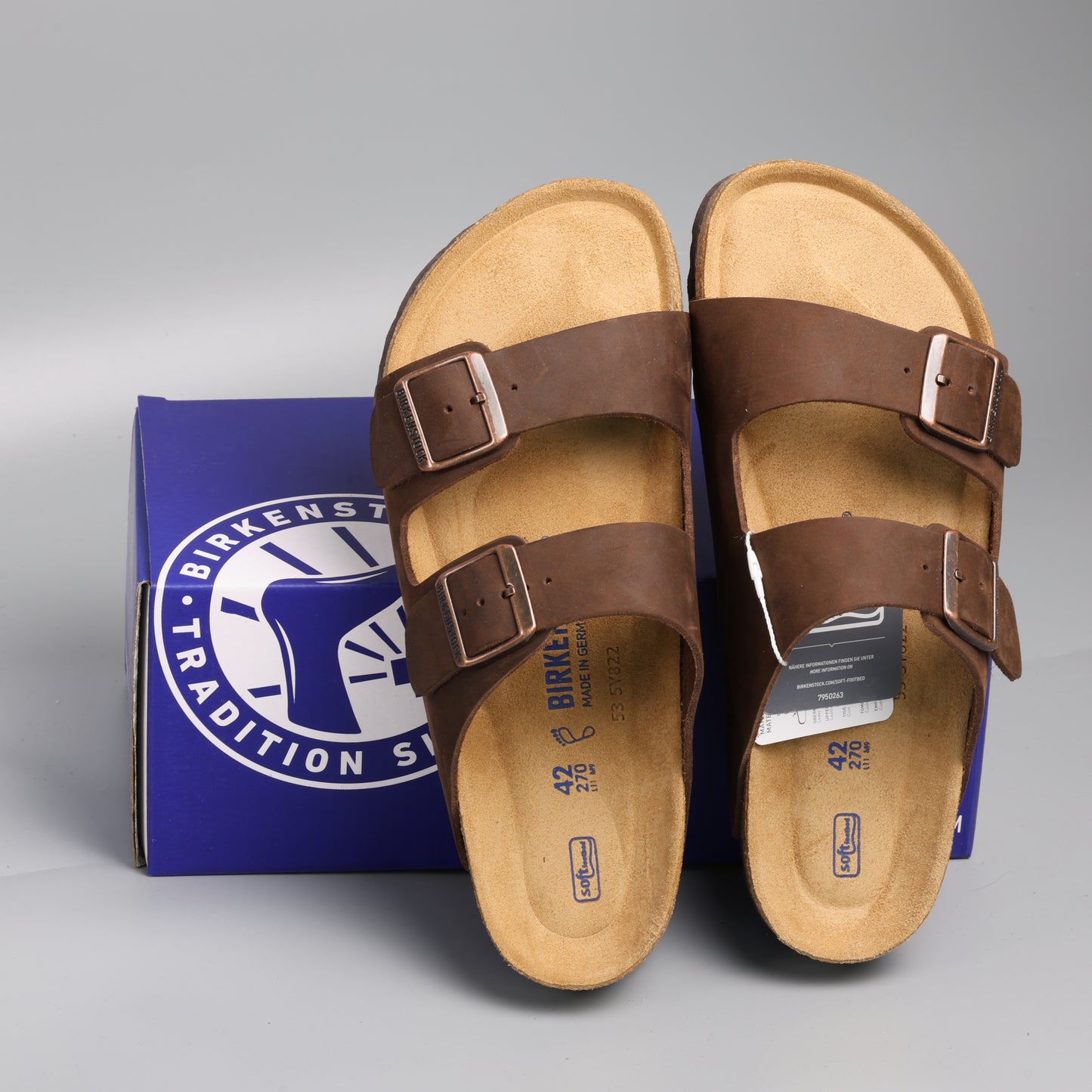 Arizona Soft Footbed Mocha Brown Waxed Leather